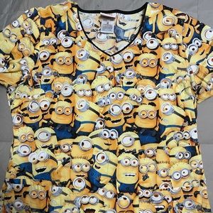 Despicable me size medium scrub top